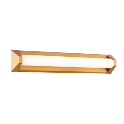 Modern Forms Swale 27" LED Bath/Wall Light/4000K, Brass/White - WS-1527-40-AB