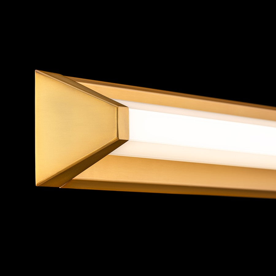Modern Forms Swale 27" LED Bath/Wall Light, 4000K, Brass/White