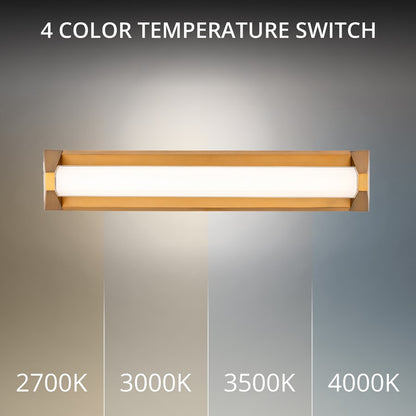 Modern Forms Swale 27" LED Bath/Wall Light, 4000K, Brass/White