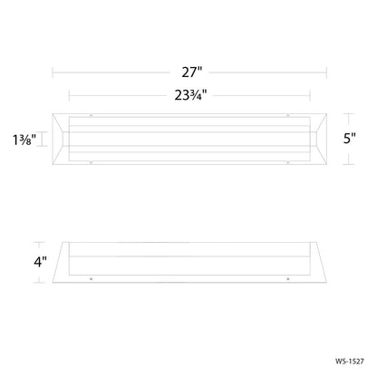 Modern Forms Swale 27" LED Bath/Wall Light, 4000K, Nickel/White