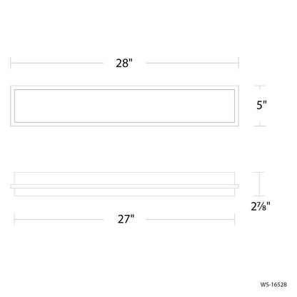 Modern Forms Ice Bar 28" LED Bath/Wall Light, 4000K, Nickel/Clear