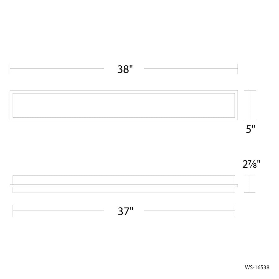 Modern Forms Ice Bar 38" LED Bath/Wall Light, 3000K, Nickel/Clear