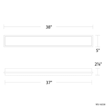Modern Forms Ice Bar 38" LED Bath/Wall Light, 3000K, Nickel/Clear