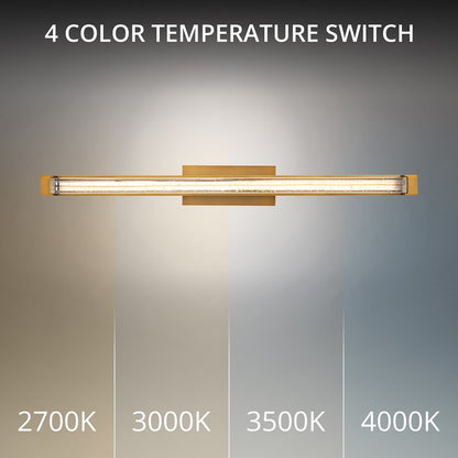 Modern Forms Skein 27" LED Bath/Wall Light, 3000K/3500K, Brass/Seedy