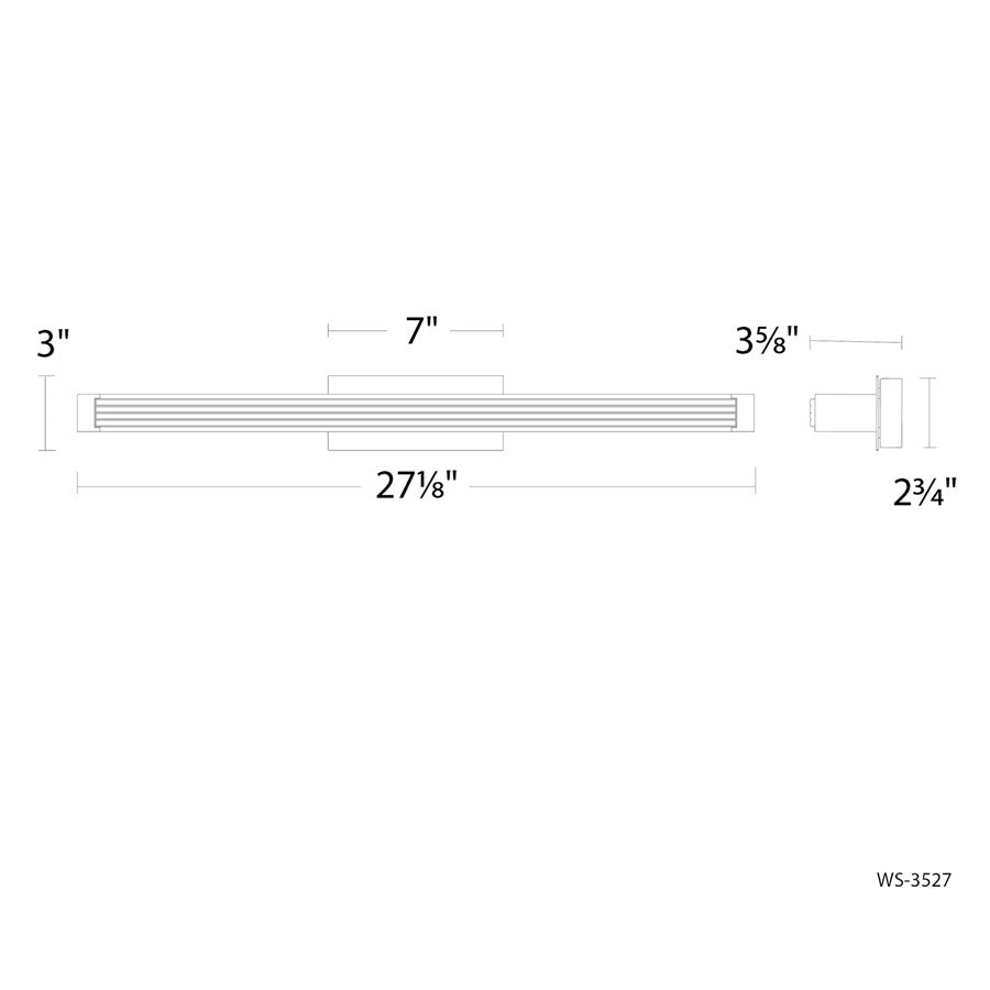Modern Forms Skein 27" LED Bath/Wall Light, 3000K/3500K, Nickel/Seedy