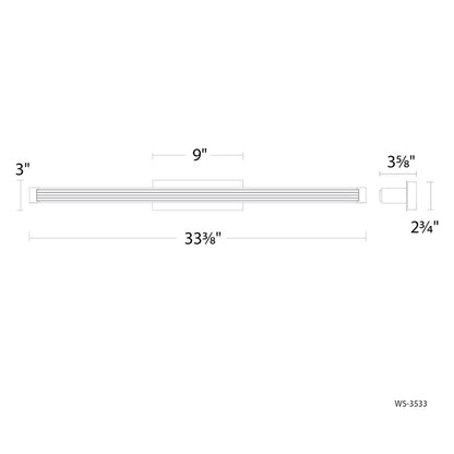 Modern Forms Skein 33" LED Bath/Wall Light, 3000K/3500K, Nickel/Seedy