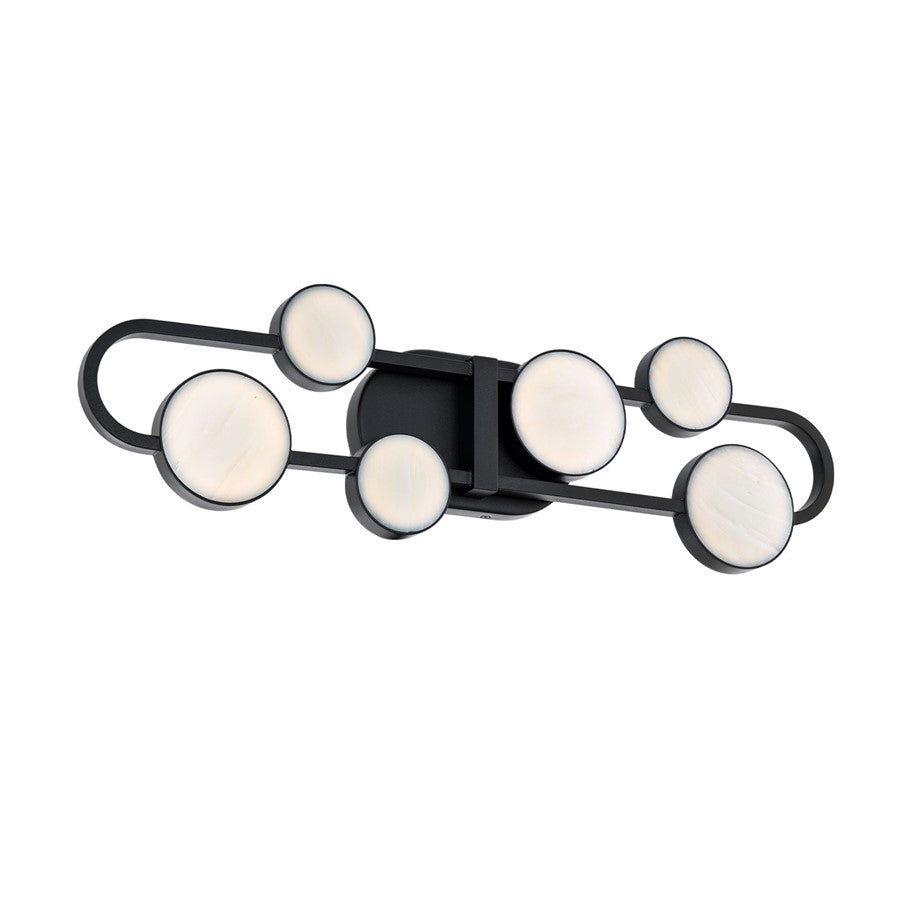 Modern Forms Tableau 6Lt 24" LED Bath/Wall Light/2700K, BK/WH - WS-42525-27-BK