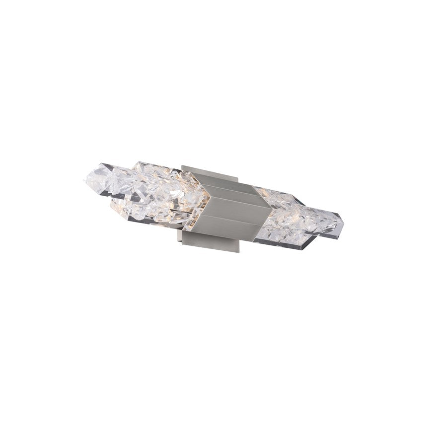 Modern Forms Montage 1Lt 24" LED Bath/Wall Light, Nickel/Clear - WS-54424-BN