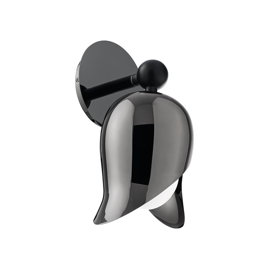 Modern Forms Elixir 13" LED Wall Sconce/3500K, BK NK/BK/Opal - WS-64513-35-NB-BK