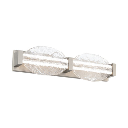 Modern Forms Deco 2Lt 24" LED Bath/Wall Light, Nickel/Clear - WS-8524-40-BN