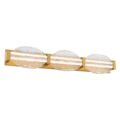 Modern Forms Deco 3Lt 36" LED Bath/Wall Light/3500K, Brass/Clear - WS-8536-35-AB