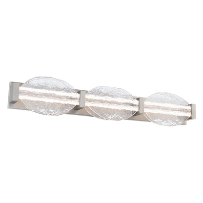 Modern Forms Deco 3Lt 36" LED Bath/Wall Light, Nickel/Clear - WS-8536-40-BN