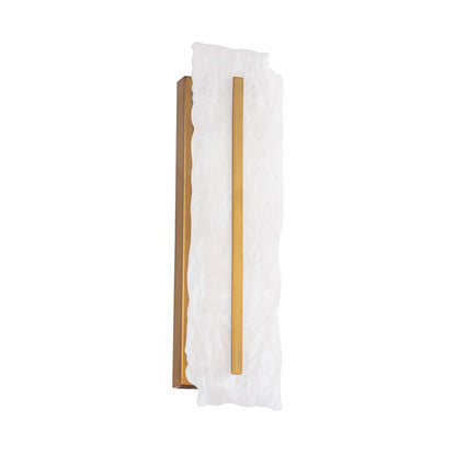 Modern Forms Taffeta 1Lt 18" LED Wall Sconce, Aged Brass/Alabaster - WS-92518-AB