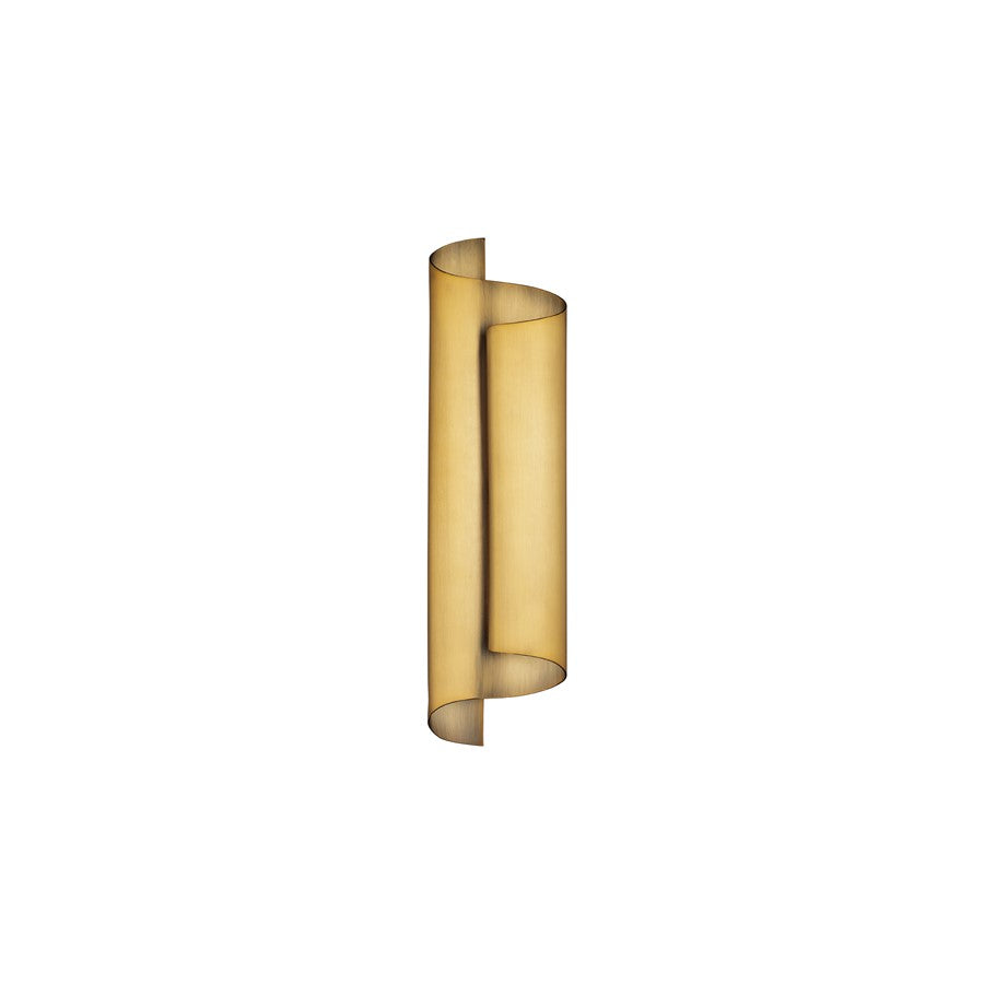 Modern Forms Pirouette 18" LED Wall Sconce/3500K, Aged Brass - WS-94518-35-AB