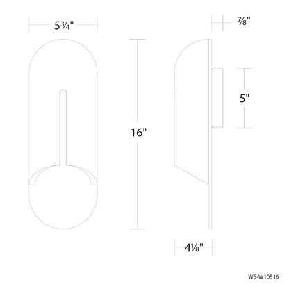 Modern Forms Clog 16" LED Outdoor Wall Light, 3000K, BG/BR