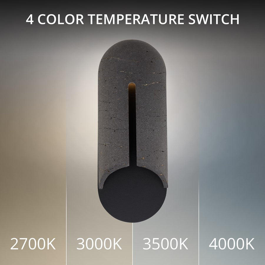 Modern Forms Clog 22" LED Outdoor Wall/2700K, Bassalt Stone/Black/Grey