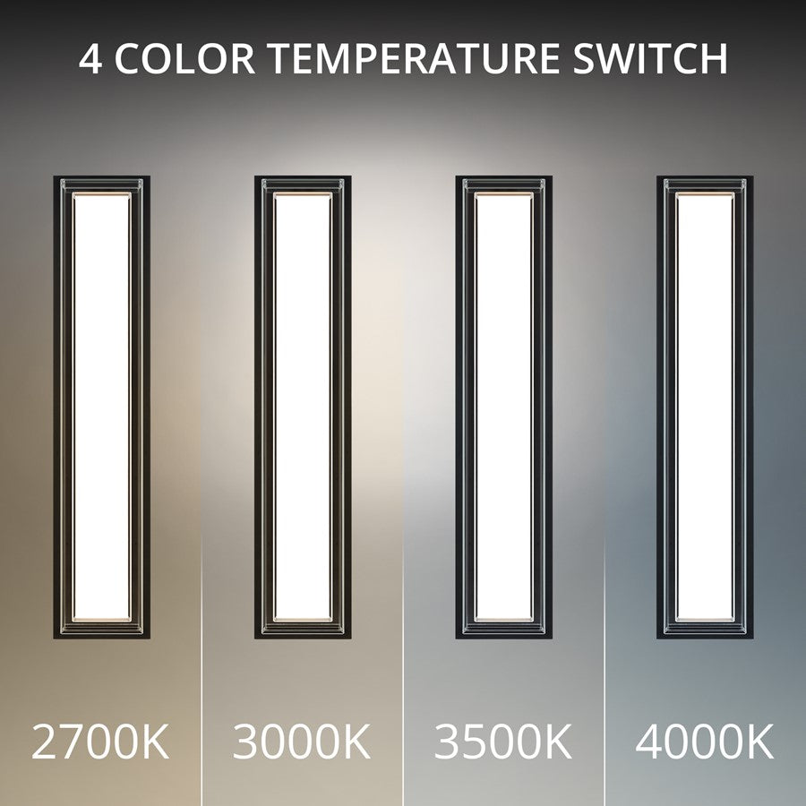 Modern Forms Ice Bar 26" LED Outdoor Wall Light, Black/Clear/White