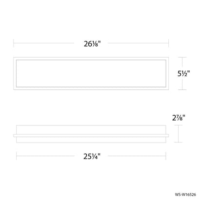 Modern Forms Ice Bar 26" LED Outdoor Wall Light, Black/Clear/White