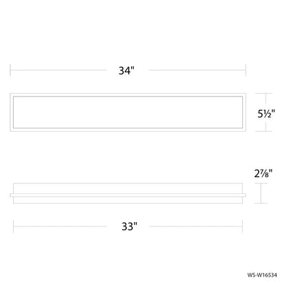 Modern Forms Ice Bar 34" LED Outdoor Wall/2700K, Black/Clear/White