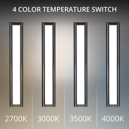 Modern Forms Ice Bar 34" LED Outdoor Wall Light, Black/Clear/White
