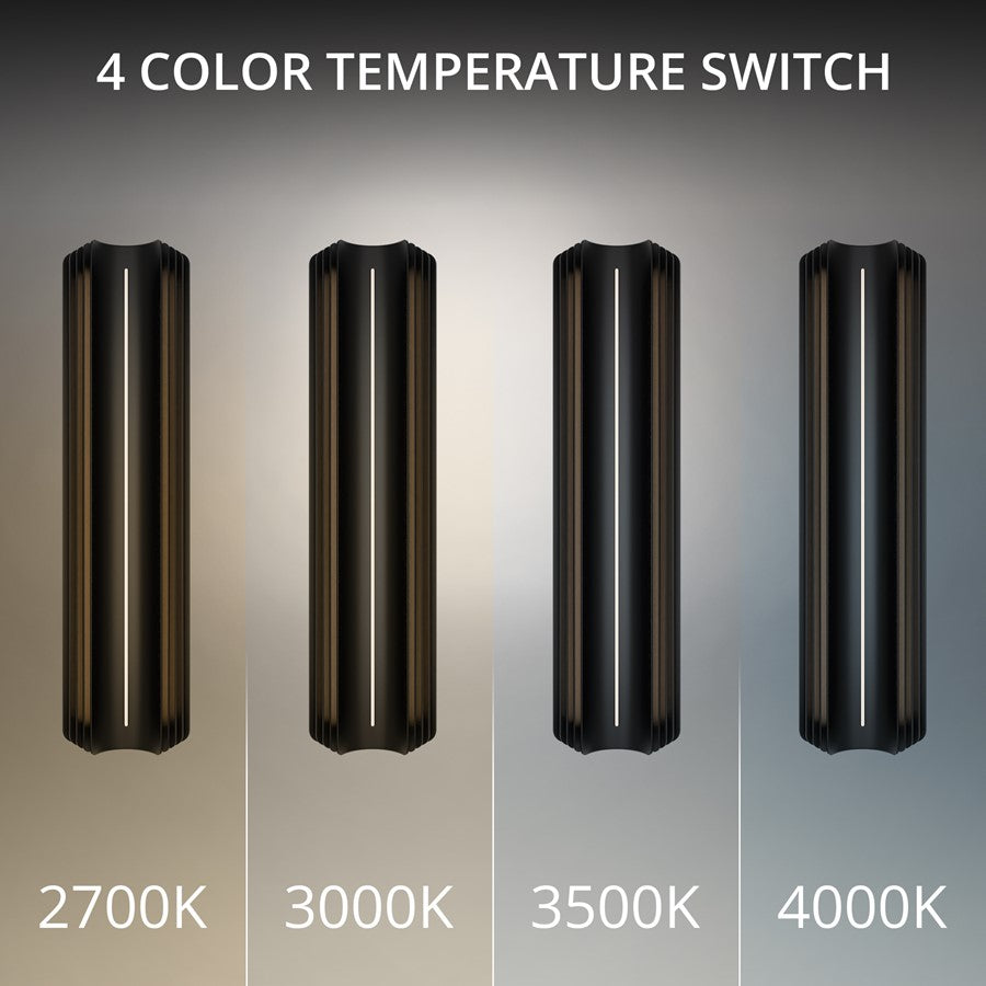 Modern Forms Kane 1Lt 24" LED Outdoor Wall Light, Black