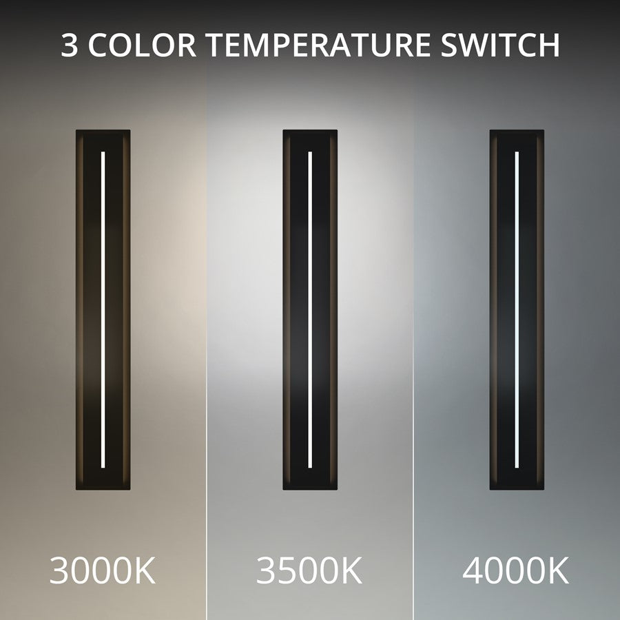 Modern Forms Midnight 46" LED Outdoor Wall Light, 3000K, Black/White