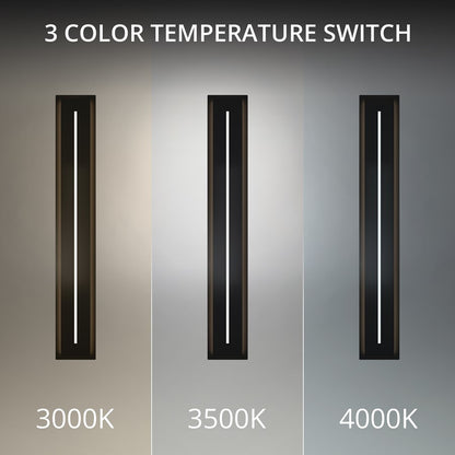 Modern Forms Midnight 46" LED Outdoor Wall Light, Black/White