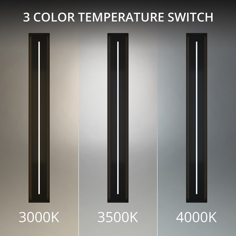 Modern Forms Midnight 56" LED Outdoor Wall Light, 3000K, Black/White