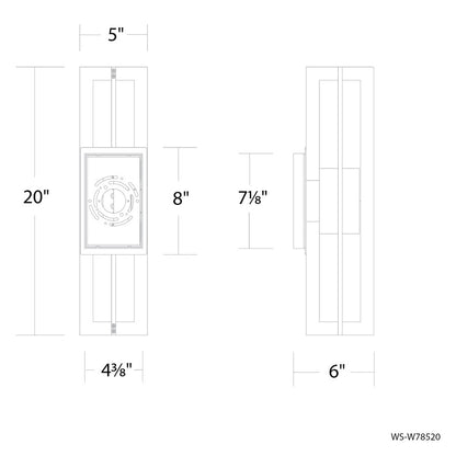 Modern Forms Gander 20" LED Outdoor Wall Light, 3000K, Black