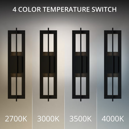 Modern Forms Gander 20" LED Outdoor Wall Light, 3500K, Black