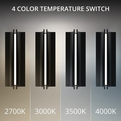 Modern Forms Strait 16" LED Outdoor Wall Light, 2700K, Black