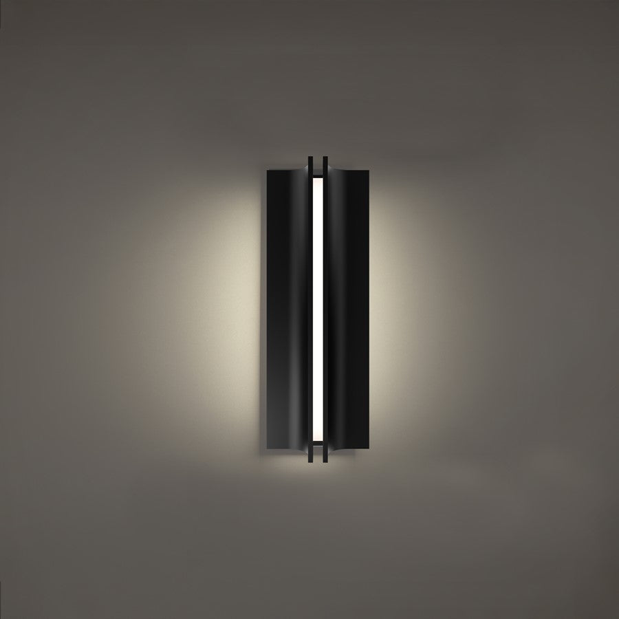 Modern Forms Strait 16" LED Outdoor Wall Light, 3000K, Black