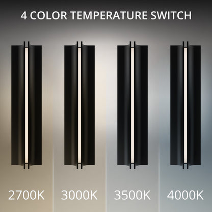 Modern Forms Strait 22" LED Outdoor Wall Light, 3500K, Black