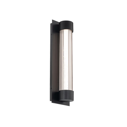 Modern Forms Chyzel 18" LED Outdoor Wall Light, BK/CL/FR - WS-W98518-40-BK
