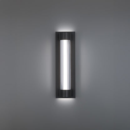 Modern Forms Chyzel 18" LED Outdoor Wall Light, Black/Clear/Frost