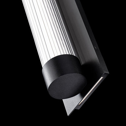 Modern Forms Chyzel 18" LED Outdoor Wall Light, Black/Clear/Frost