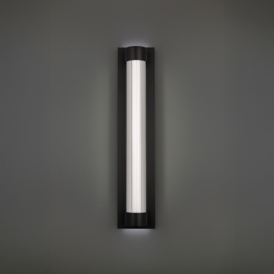 Modern Forms Chyzel 26" LED Outdoor Wall Light, 3000K, Black/Clear/Frost