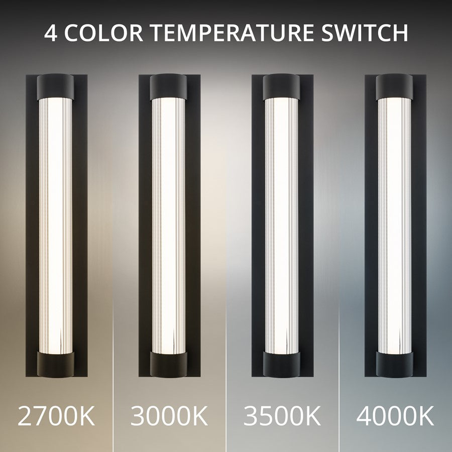 Modern Forms Chyzel 26" LED Outdoor Wall Light, 3000K, Black/Clear/Frost