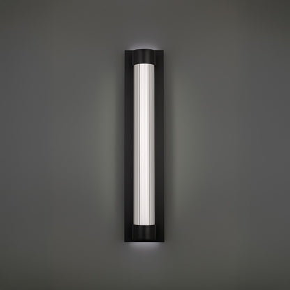 Modern Forms Chyzel 26" LED Outdoor Wall Light, Black/Clear/Frost