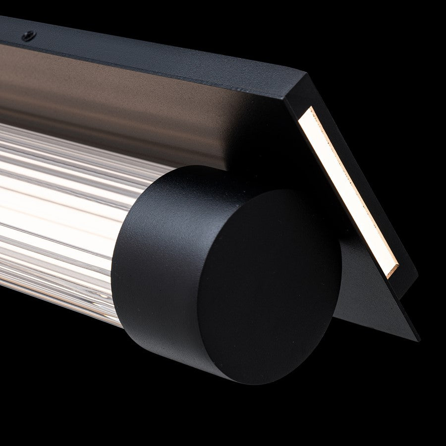 Modern Forms Chyzel 26" LED Outdoor Wall Light, Black/Clear/Frost