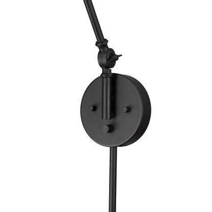Millennium Lighting Evonne 1Lt Swing Arm Sconce, Black/Black