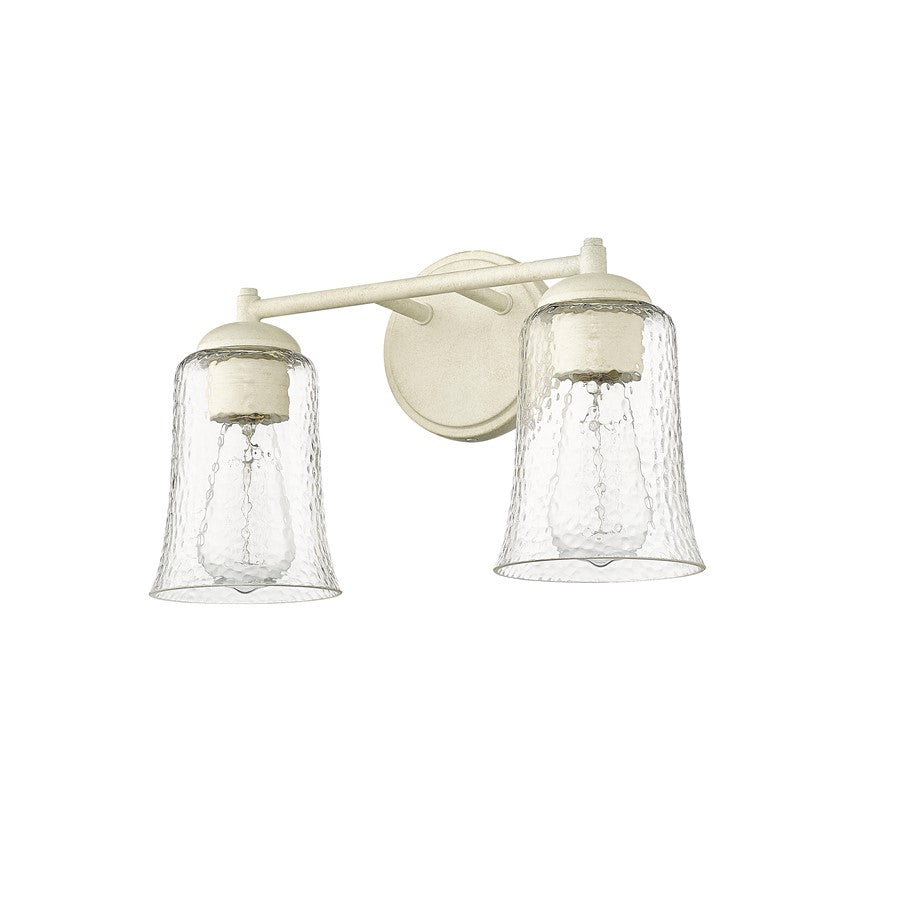 Millennium Lighting Abilene 2Lt Bathroom Vanity Light, White/Clear