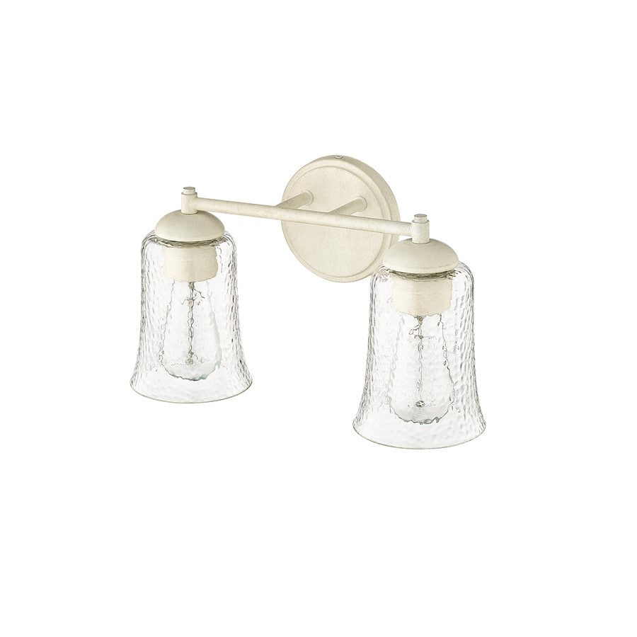 Millennium Lighting Abilene 2Lt Bathroom Vanity Light, White/Clear
