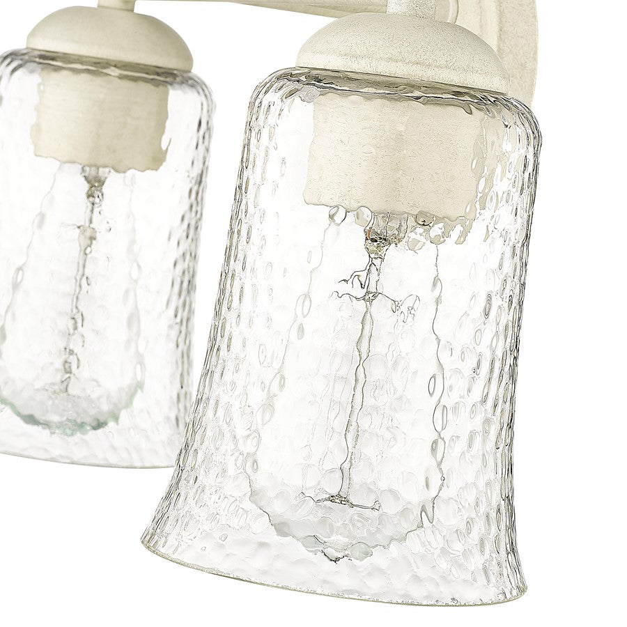 Millennium Lighting Abilene 2Lt Bathroom Vanity Light, White/Clear