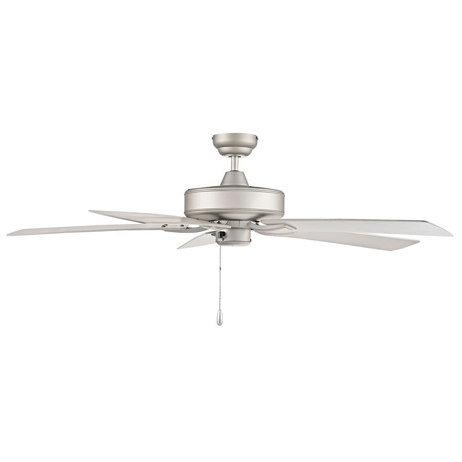 RP Lighting Velbreeze 5Bld 52" Ceiling Fan, Brushed Pewter