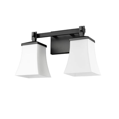 Millennium Lighting Sonorra 2Lt Vanity, Black/Opal White