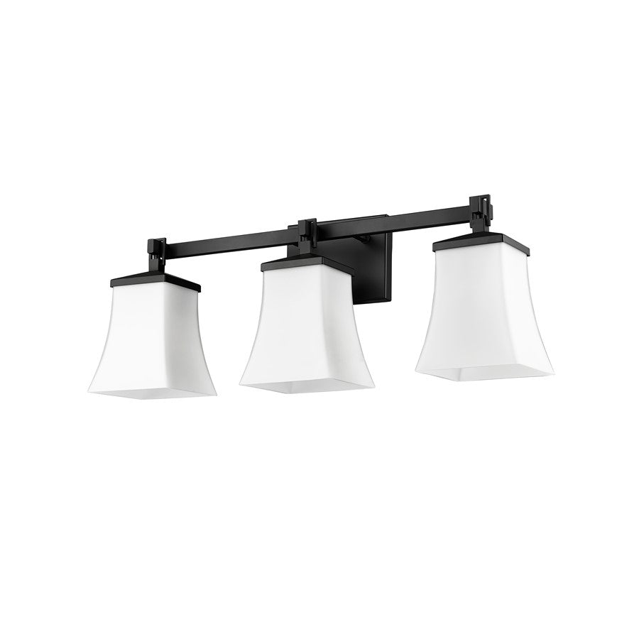Millennium Lighting Sonorra 3Lt Vanity, Black/Opal White