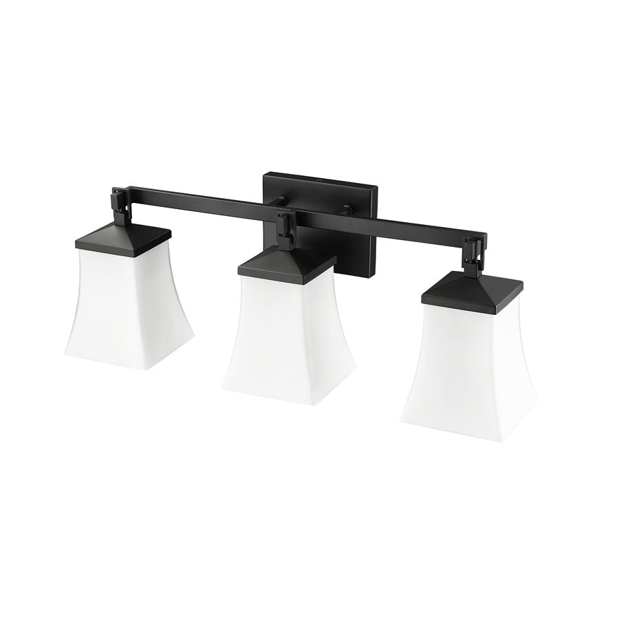 Millennium Lighting Sonorra 3Lt Vanity, Black/Opal White