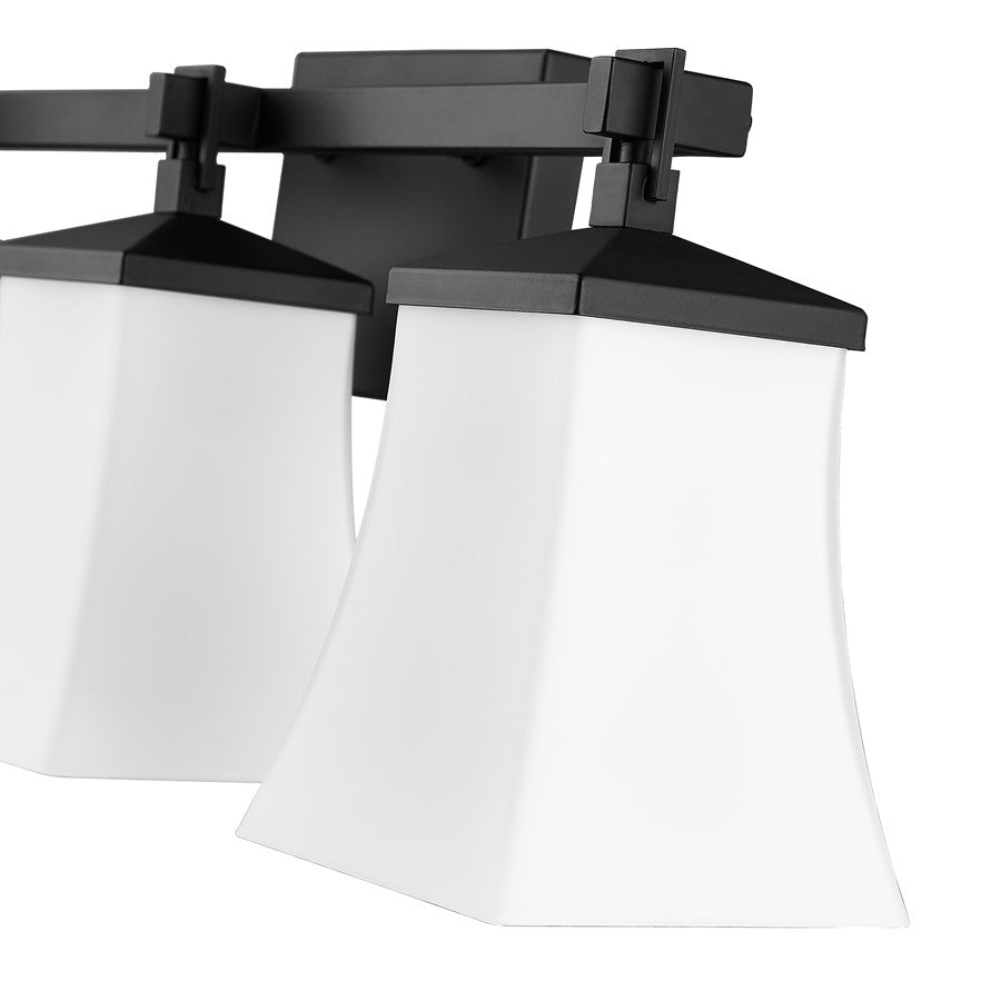 Millennium Lighting Sonorra 3Lt Vanity, Black/Opal White