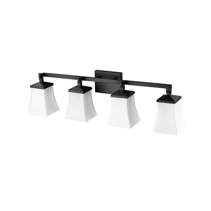 Millennium Lighting Sonorra 4Lt Vanity, Black/Opal White